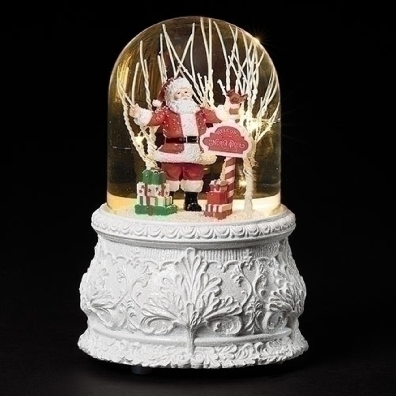 Roman 6" LED Lighted Santa Musical Christmas Snow Globe